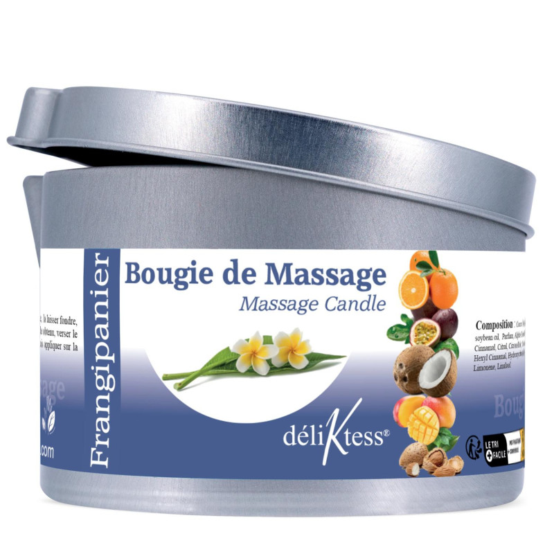 Bougie de massage Végétale au Frangipanier 190 ml