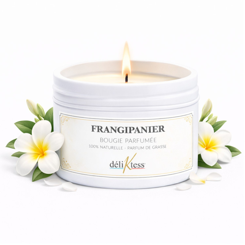 Bougie parfumée au Frangipanier 90 gr
